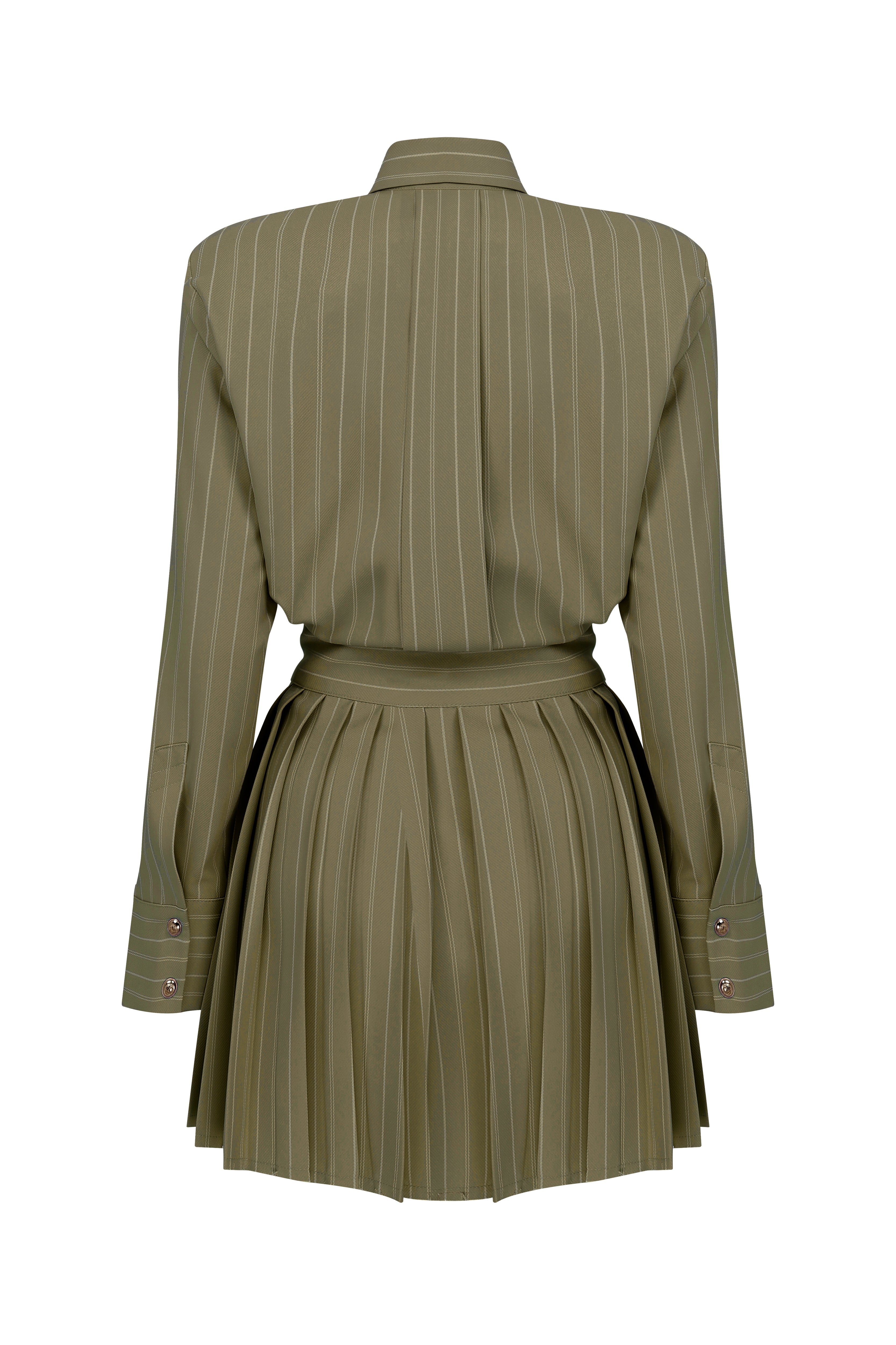 green linen summer dress Boden Women's Maxi Pleated Bow Dress in Green main image 1